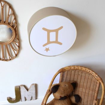 Lampe astro beige signe beige