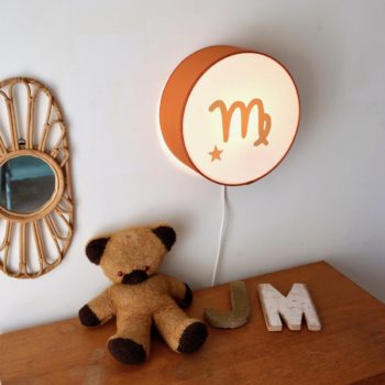 Lampe astro terracotta signe beige