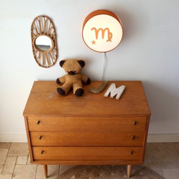 Lampe astro terracotta signe beige