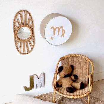 Lampe astro beige signe beige