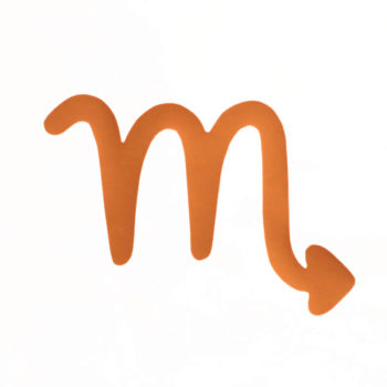 Lampe astro verte signe orange terracotta