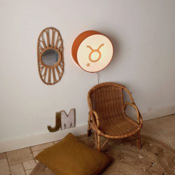 Lampe astro terracotta signe beige