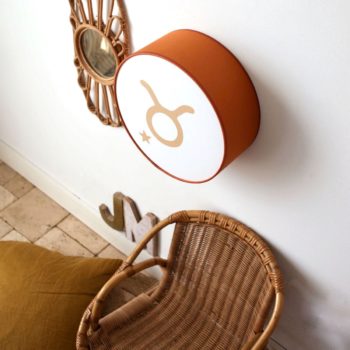 Lampe astro terracotta signe beige