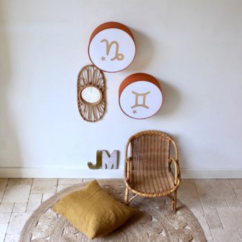 Lampe astro terracotta signe beige