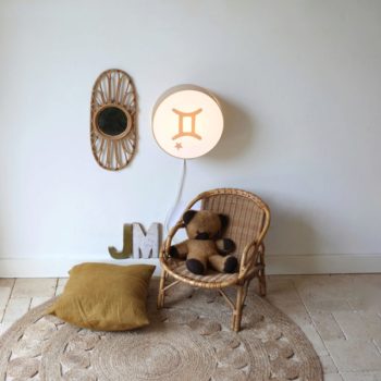 Lampe astro beige signe beige