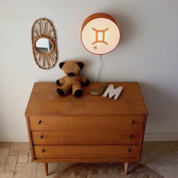 Lampe astro terracotta signe beige