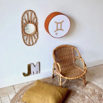Lampe astro terracotta signe beige