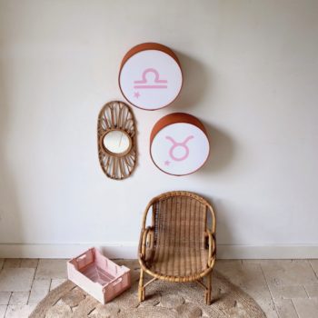 Lampe astro terracotta signe rose