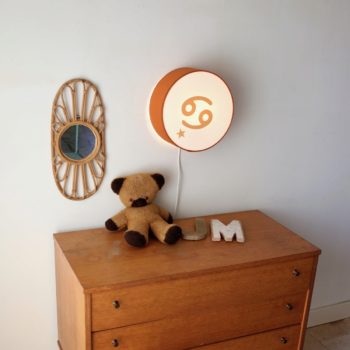 Lampe astro terracotta signe beige