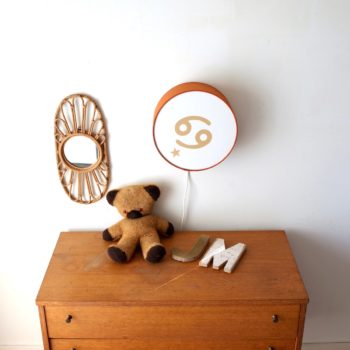 Lampe astro terracotta signe beige