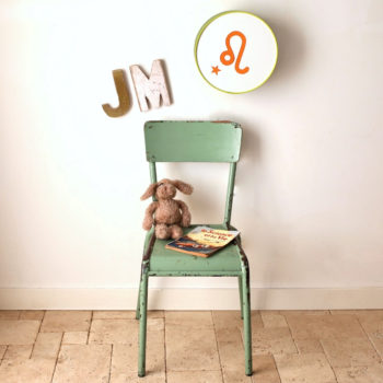Lampe astro verte signe orange terracotta