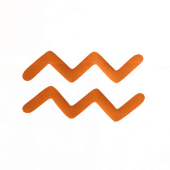 Lampe astro beige signe orange terracotta