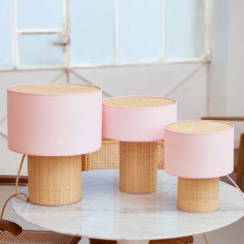 Lampe de table rose rabane Haute