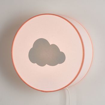 Lampe à poser ou à accrocher blanche nuage gris pastel
