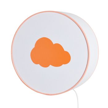 Lampe à poser ou à accrocher blanche nuage orange pastel