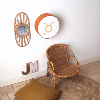 Lampe astro terracotta signe beige