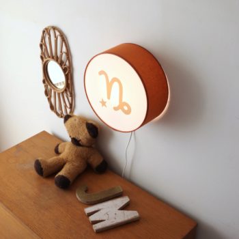 Lampe astro terracotta signe beige