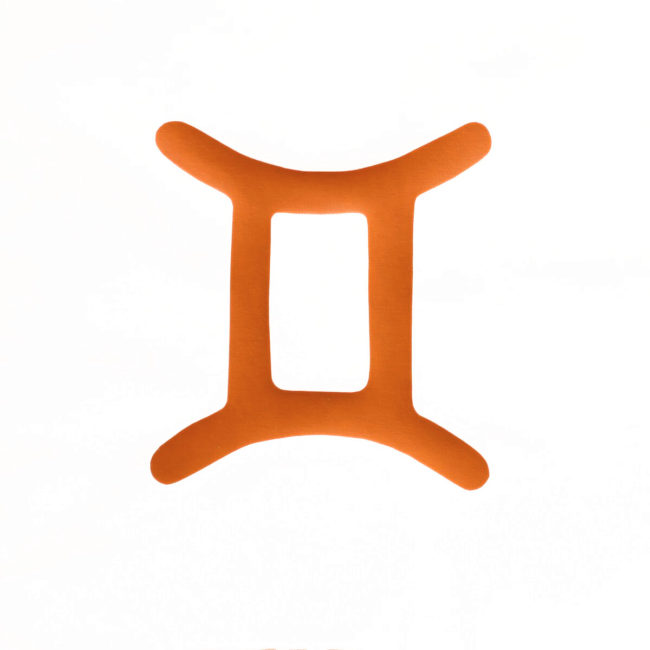Lampe astro beige signe orange terracotta
