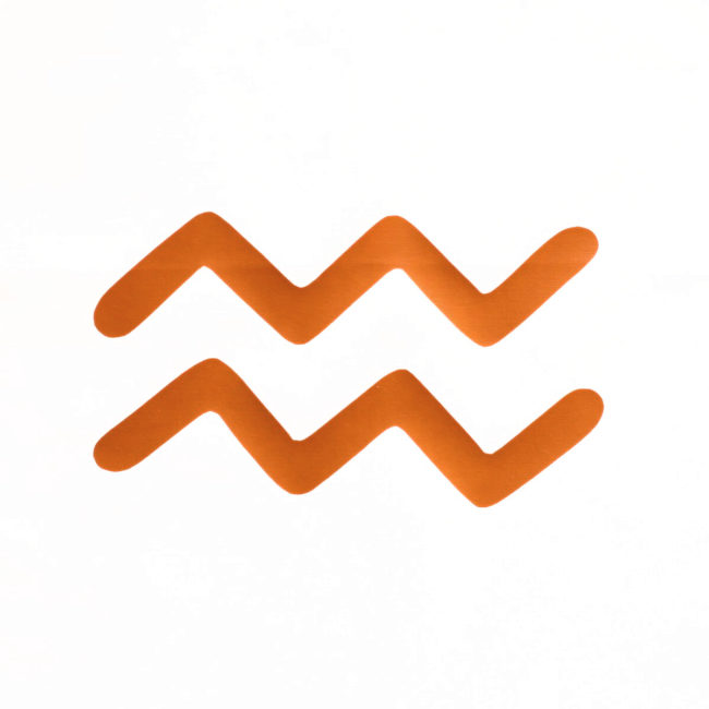 Lampe astro beige signe orange terracotta